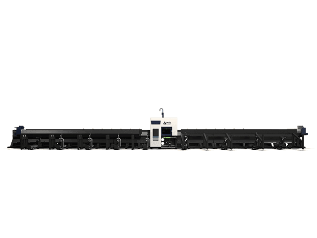 Three-chuck fiber laser tube cutting machine
