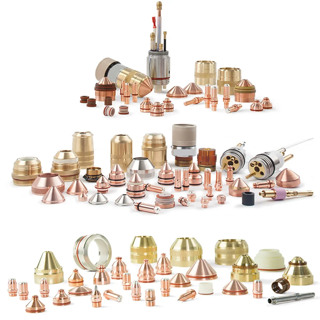 single layer laser cutting consumables solution and double layer copper nozzles inventory