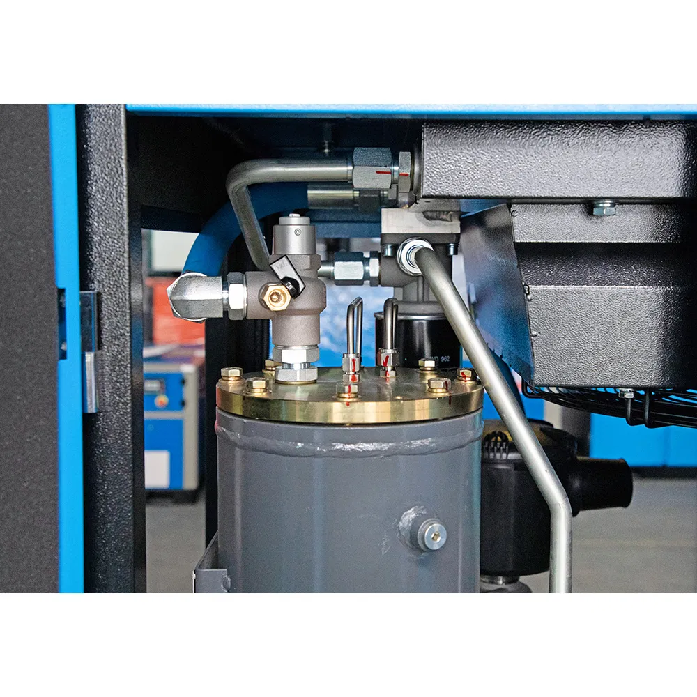 Compressed air piping running from the compressor to the laser cutting machine